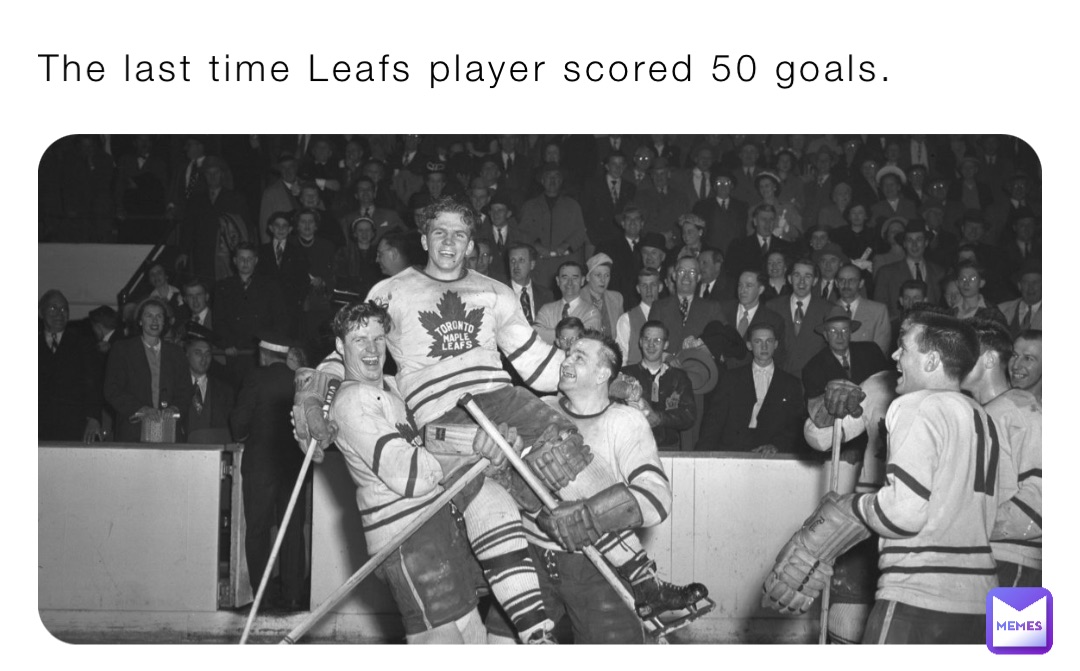 The last time Leafs player scored 50 goals.