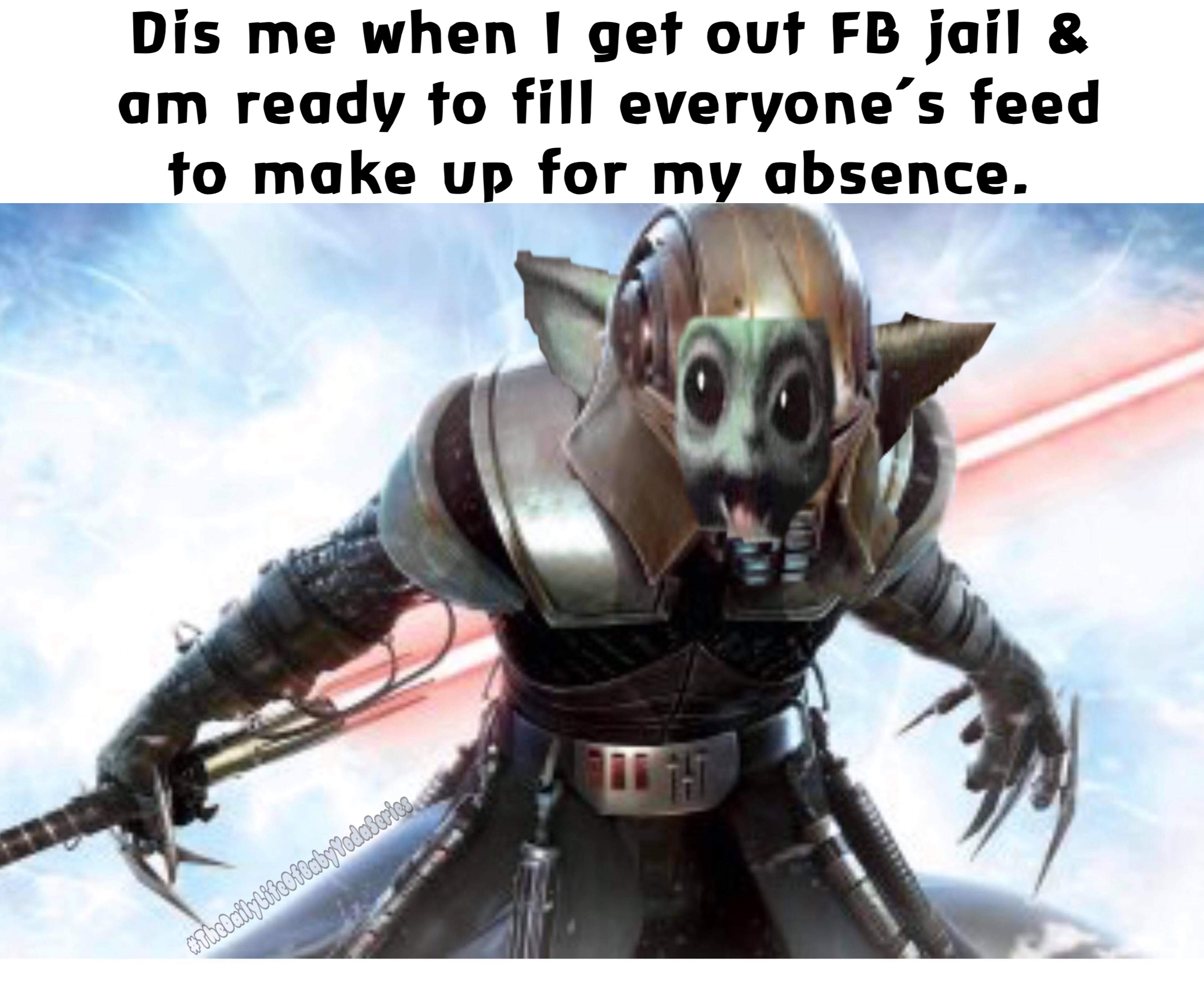 Dis me when I get out FB jail & am ready to fill everyone’s feed to make up for my absence.