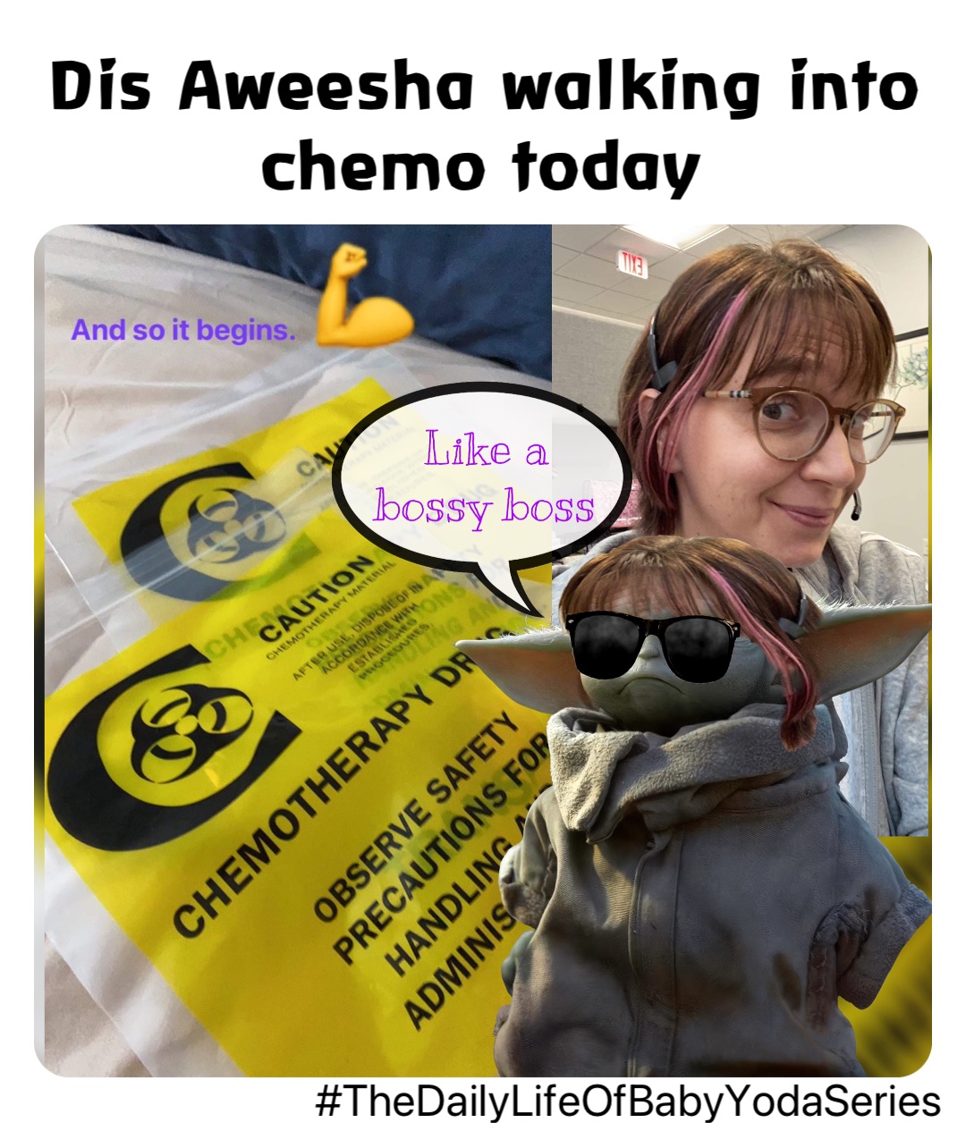 Dis Aweesha walking into chemo today