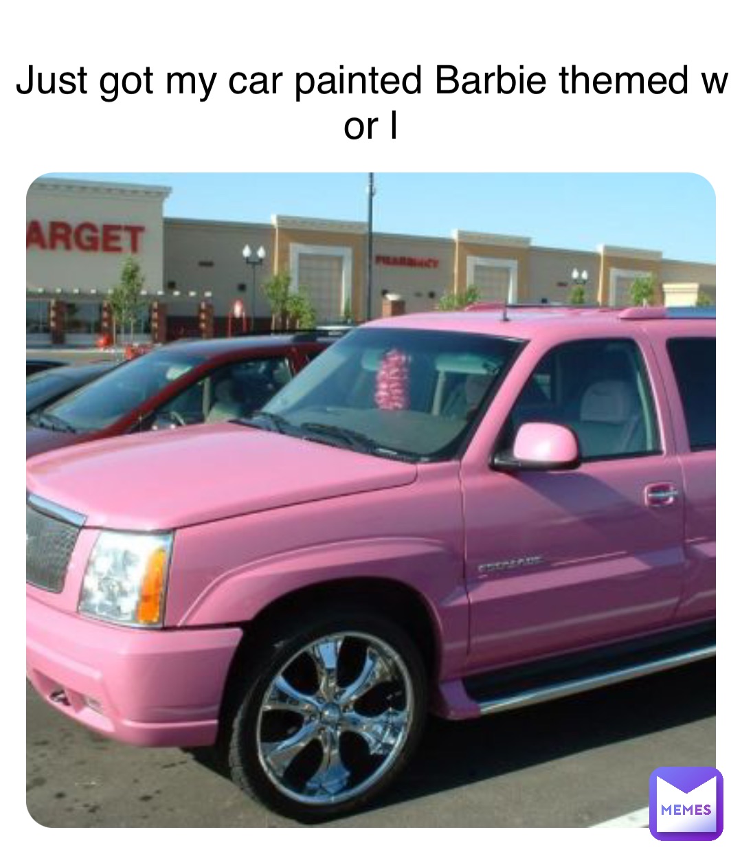 Double tap to edit Just got my car painted Barbie themed w or l