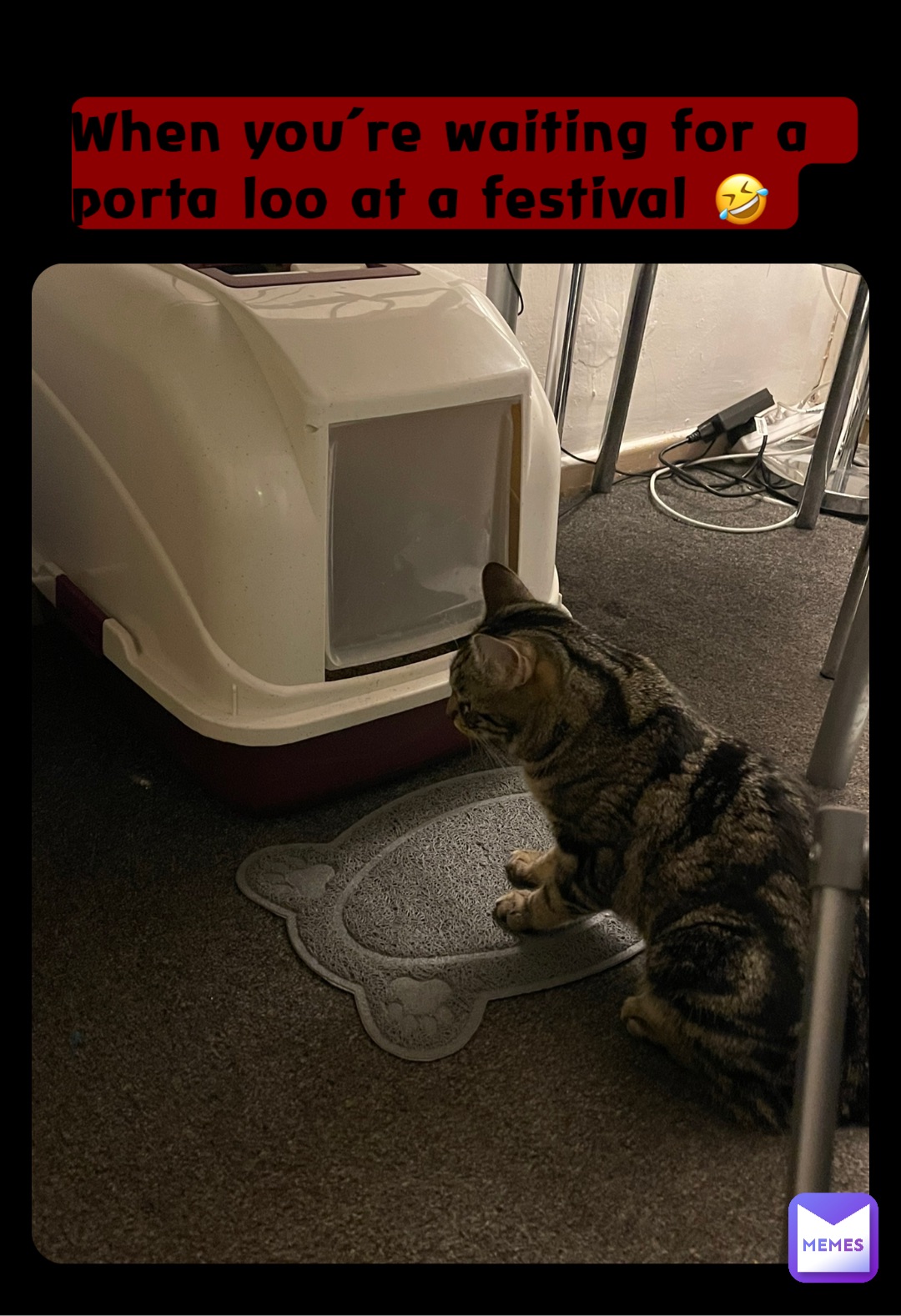 When you’re waiting for a porta loo at a festival 🤣