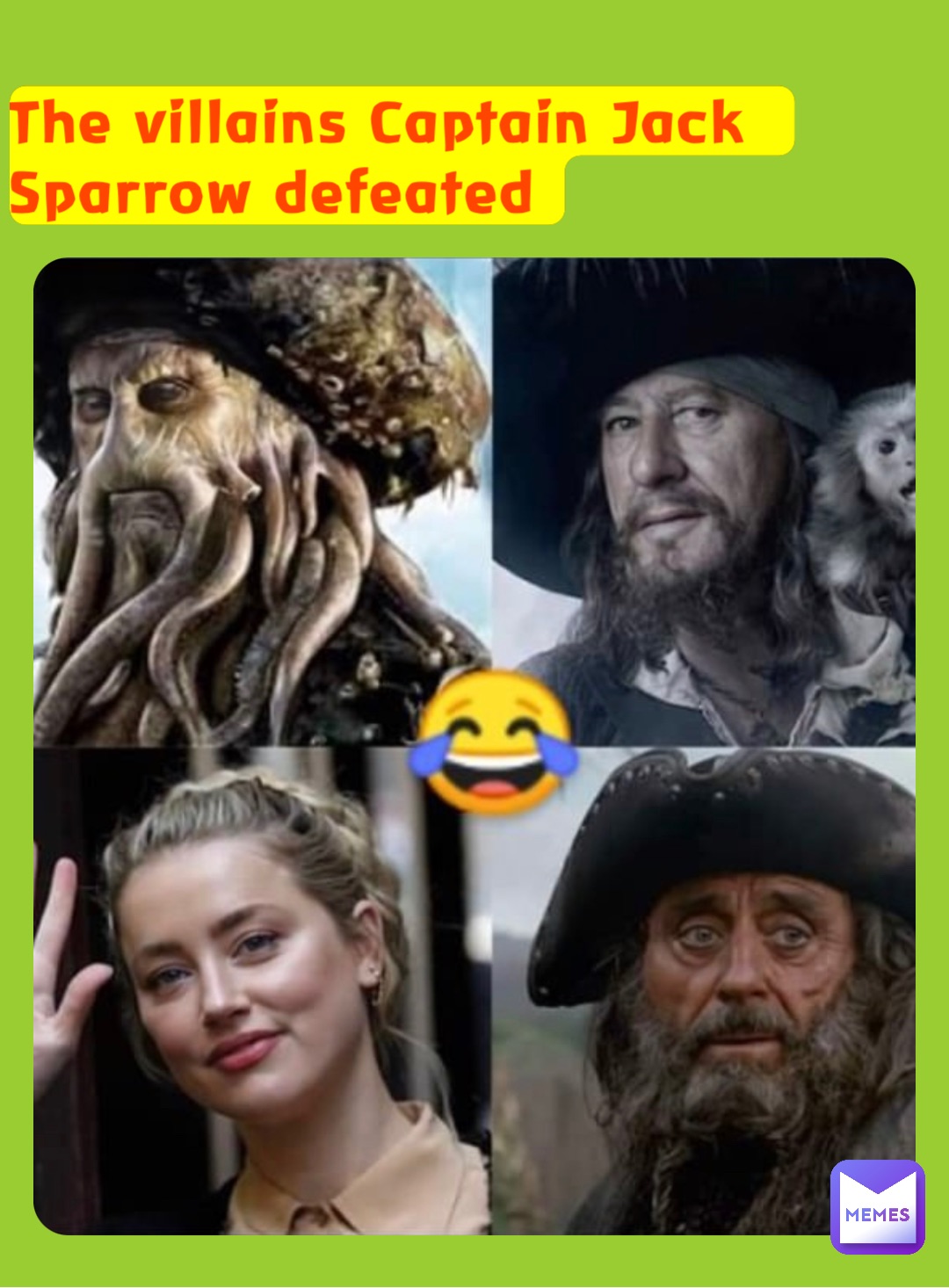 The villains Captain Jack Sparrow defeated