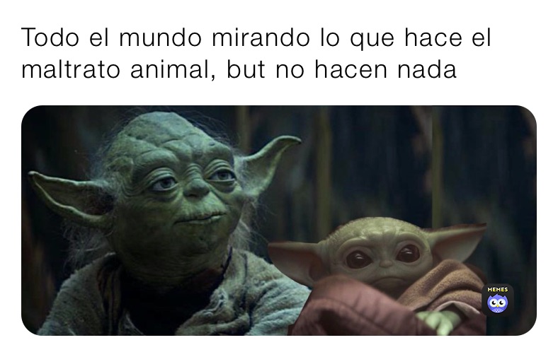 Todo el mundo mirando lo que hace el maltrato animal, but no hacen nada 