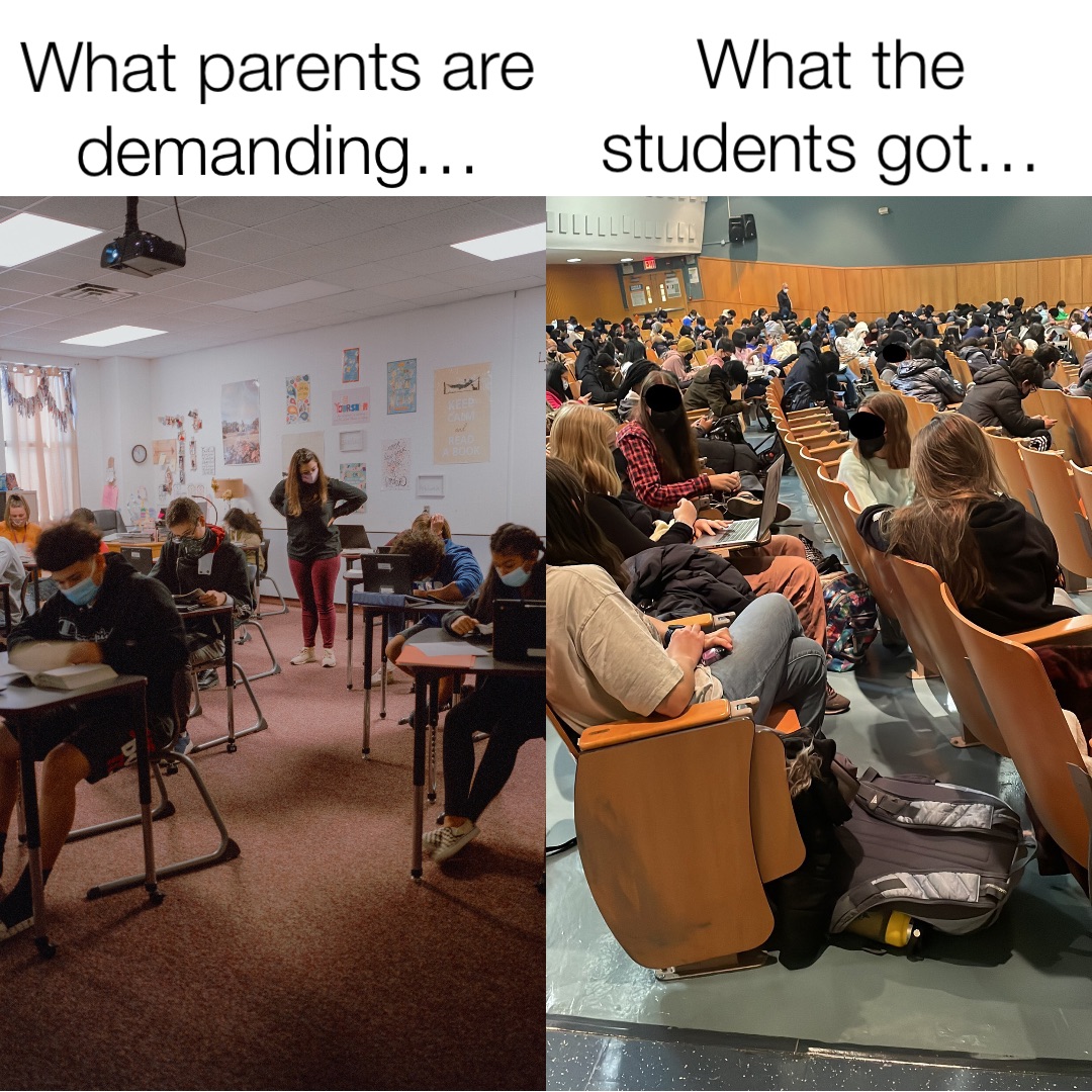 What parents are demanding… What the students got…