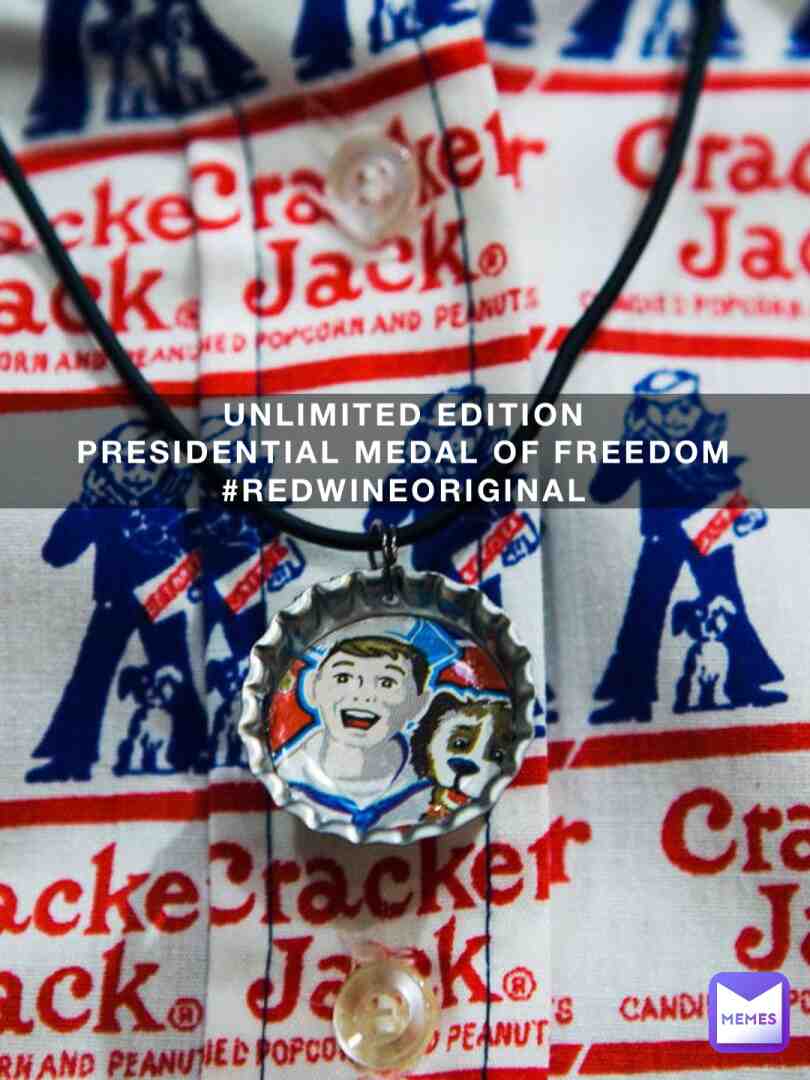 Biden's new Unlimited Edition Presidential Medal of Freedom! Available now in Cracker Jack, cereal boxes, and illegal immigrant welcome packets.