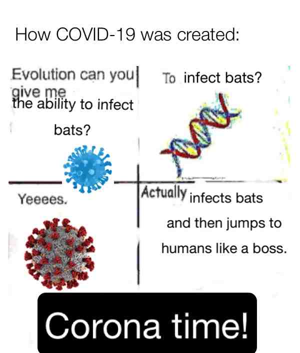 I decided to make an evolution meme about COVID-19 because it is funny and relevant but also raises awareness about the virus itself so it’s a win win. Be safe out there trying to resume your life as normally as possible! :) #evolution #science #sciencememes #evolutionmemes #coronavirus #covid #covid19 #covidmemes #coronavirusmemes #goodmemes #dankmemes #juicymemes #funnymemes #coronatime #coronatime2020