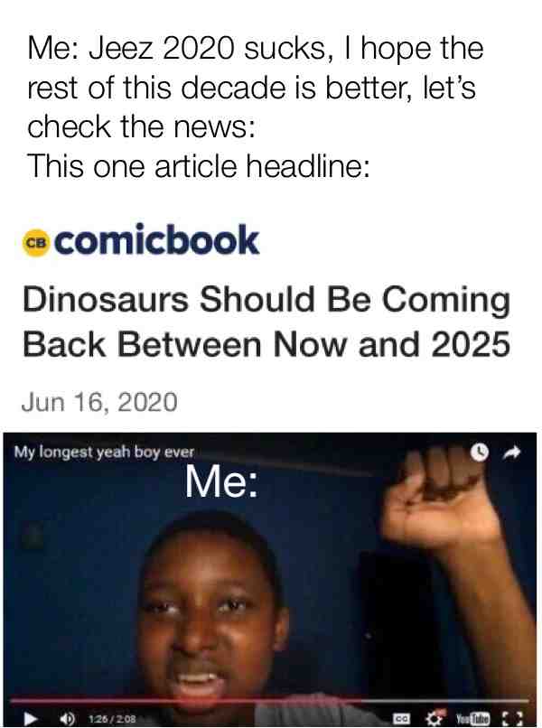 I’m so excited! Get hyped! #juicymemes #dankmemes #goodmemes #paleontologymemes #science #historymemes #prehistorymemes #sciencememes #dinosaur #dinosaurs #chickenmemes #dinosaurmemes #yeahboi