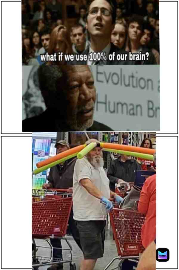By wearing pool noodles to keep people six feet away from him, this man has truly risen above all of us in terms of intelligence. #bigbrain #morganfreeman #socialdistancing #juicymemes #goodmemes #dankmemes
