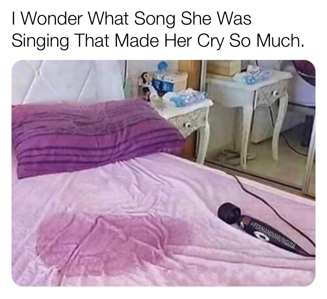 I Wonder What Song She Was Singing That Made Her Cry So Much.