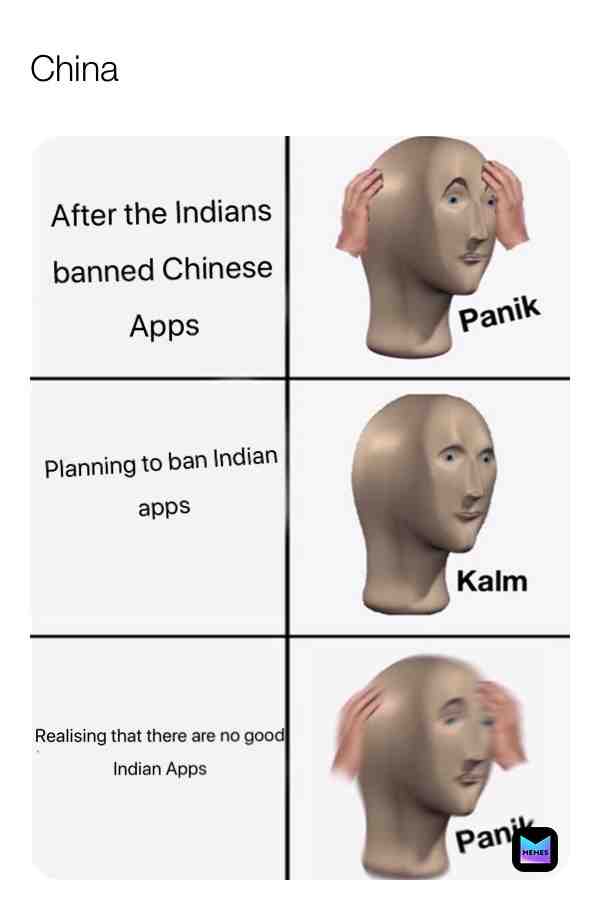 #china #india #ban #apps #meme #indianmemes