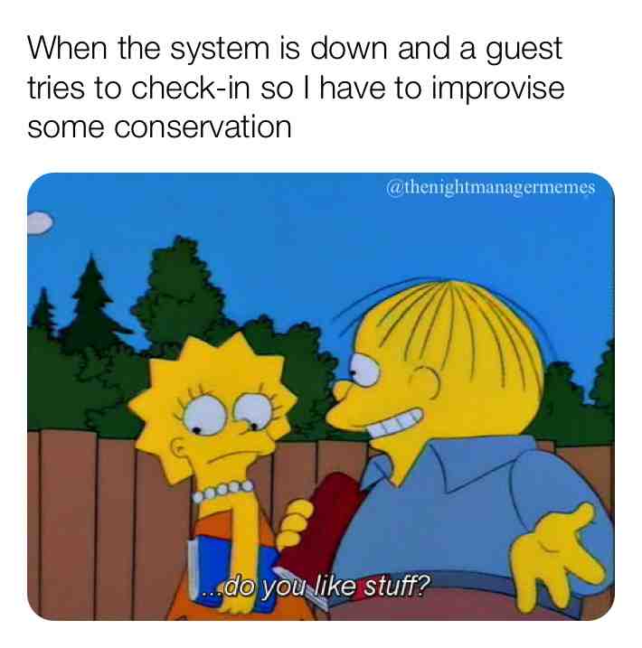 ​ #hotelmemes  #hotelhumor  #hotellife  #hotels  #hospitalityproblems  #frontdeskproblems  #worklife  #hospitality   #hotelier  #workproblems  #nightshift  #frontdesk  #nightaudit  #nightauditproplems  #nightauditmemes  #managersgonewild  #workmemes  #funnymemes  #hospitalitymanagement  #hotelmanagement  #iworkinhotels  #wearehospitality  #frontdesklife