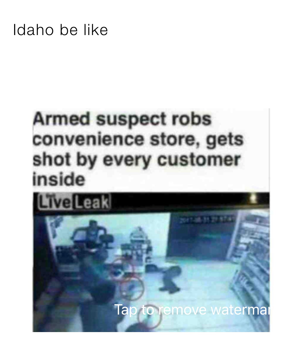 Idaho be like