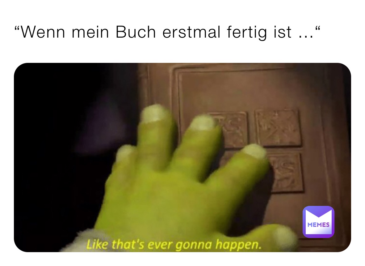 “Wenn mein Buch erstmal fertig ist ...“
