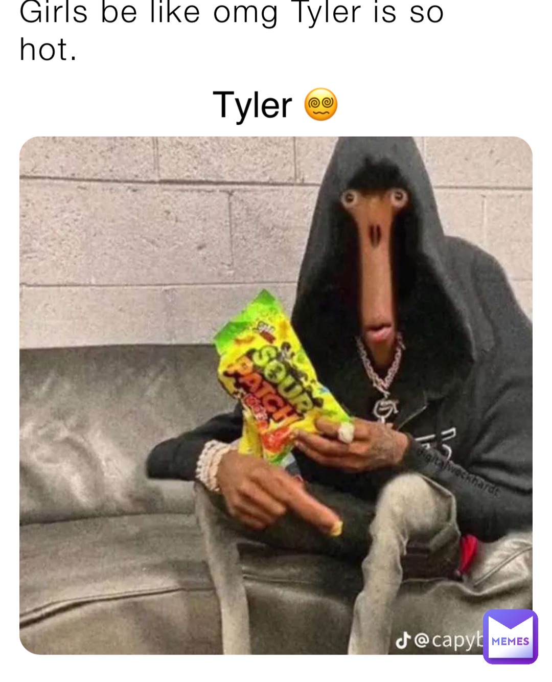 Girls be like omg Tyler is so hot. Tyler 😵‍💫