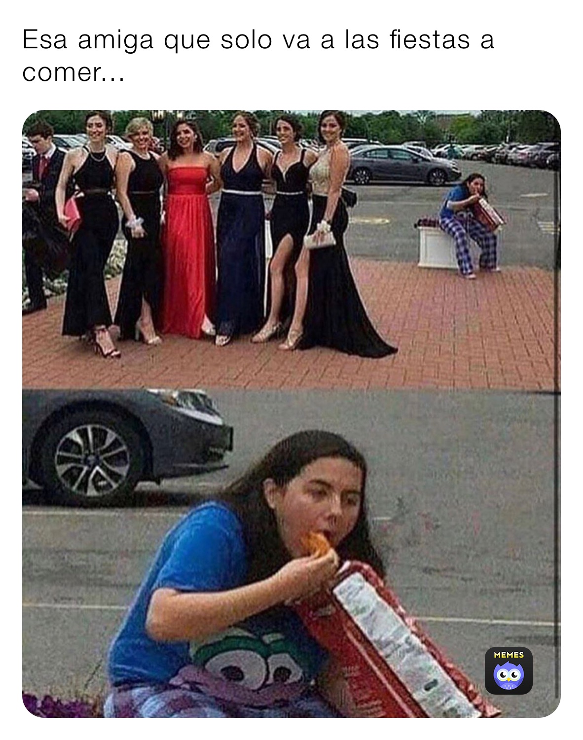 Esa amiga que solo va a las fiestas a comer...