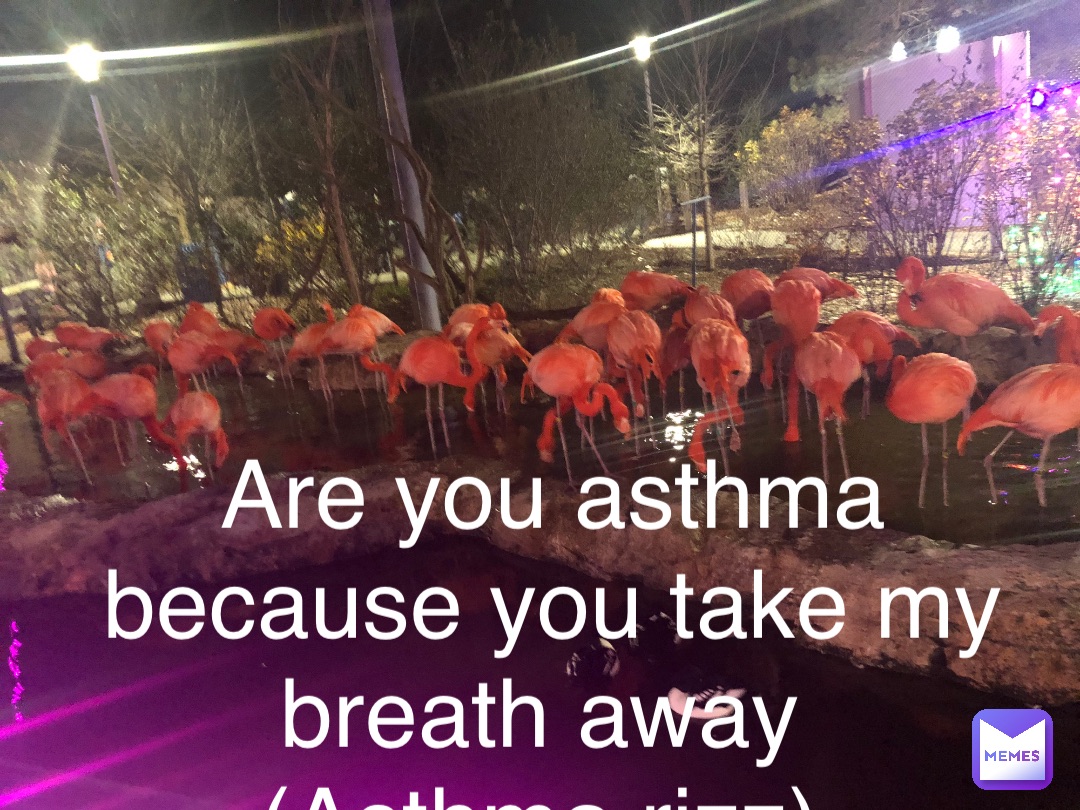Are you asthma because you take my breath away
(Asthma rizz)