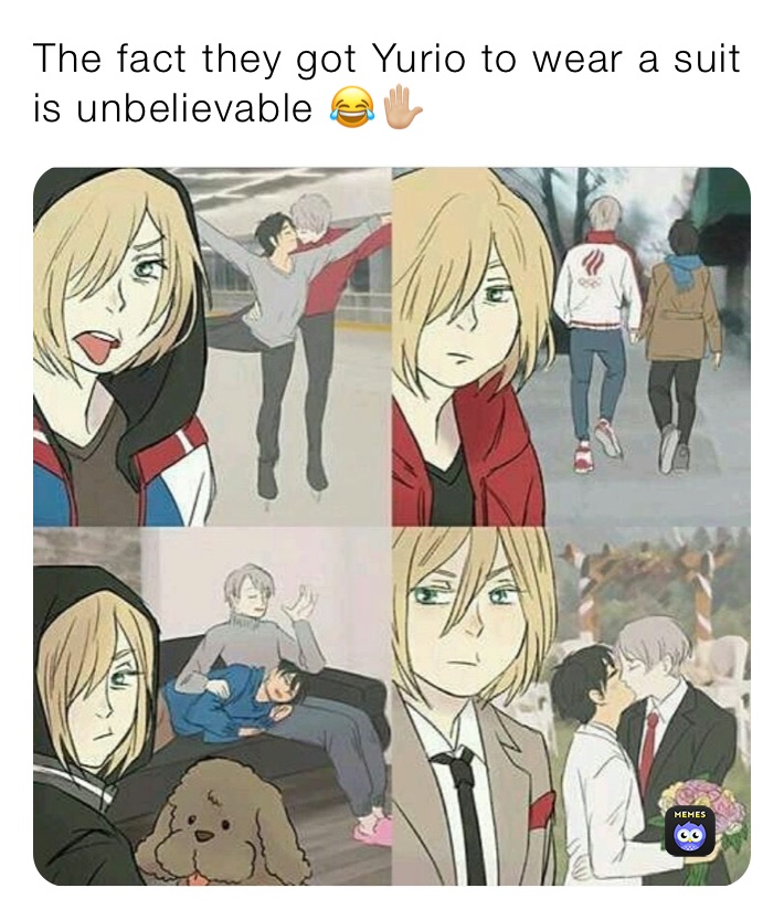 The fact they got Yurio to wear a suit is unbelievable 😂✋🏼