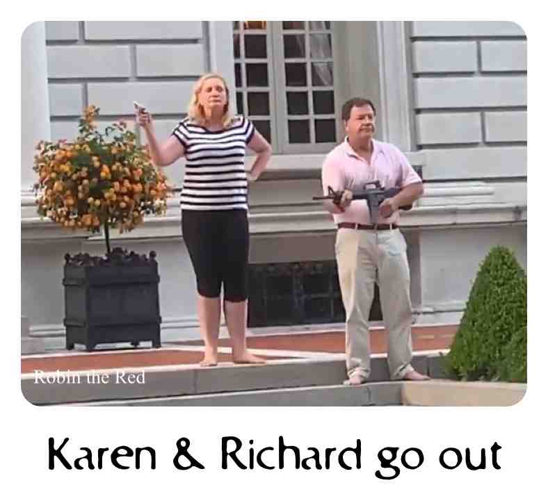 Karens & Richards go out for the day #Karen #richard #dayout #guns #imrightyourwrong #assholes #dickdeads