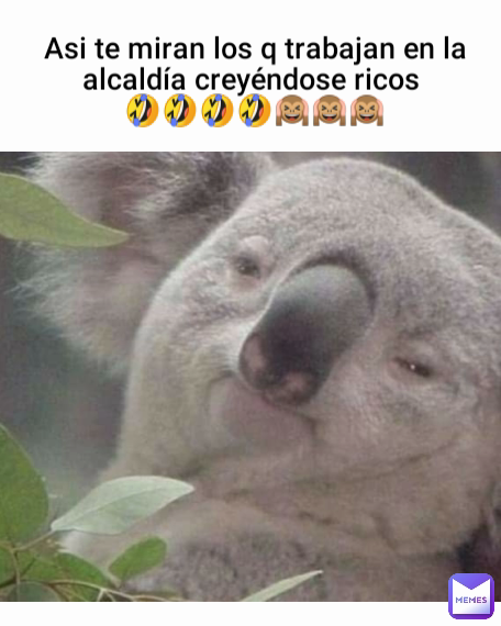 Asi te miran los q trabajan en la alcaldía creyéndose ricos 
🤣🤣🤣🤣🙉🙉🙉