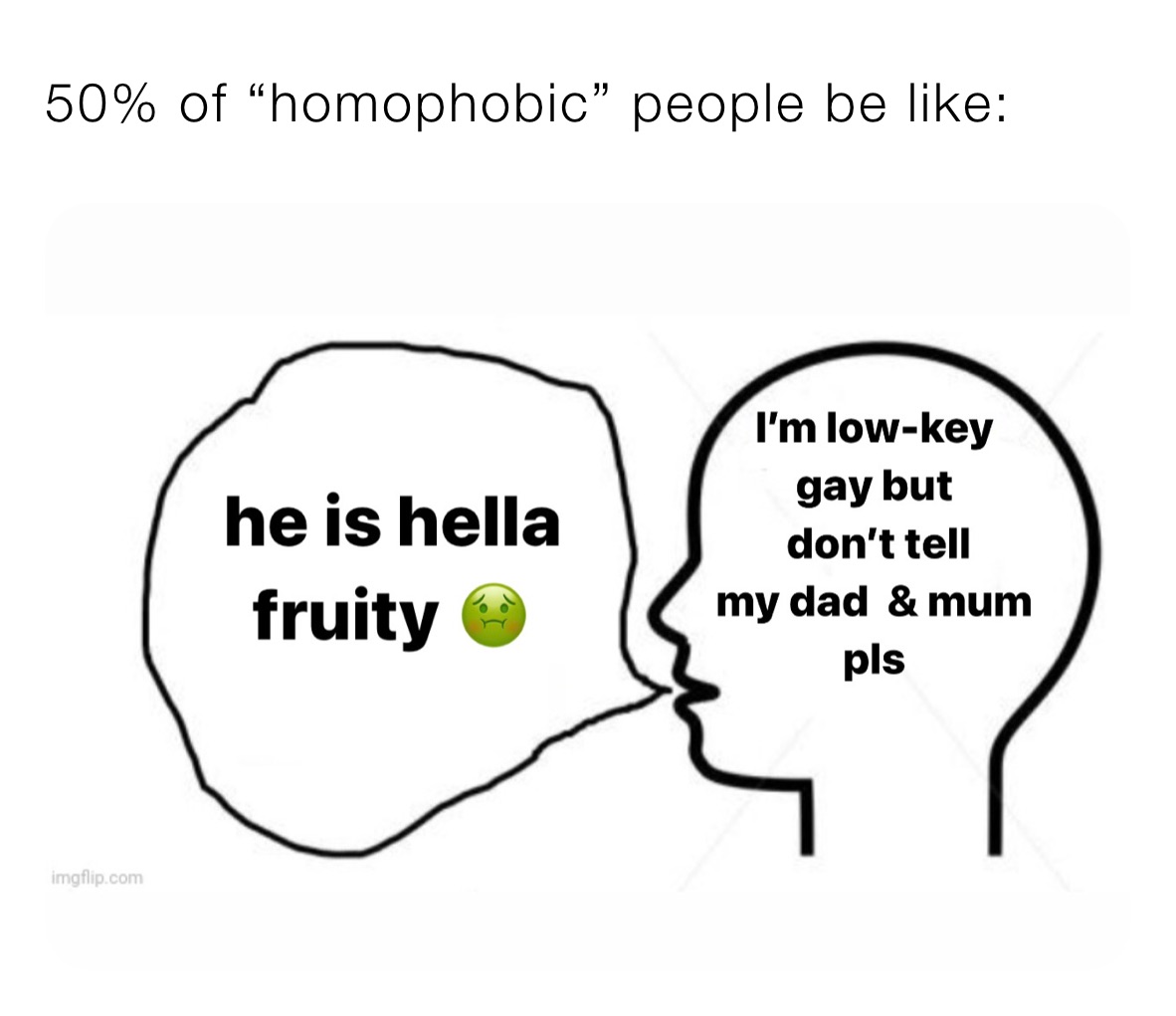 50% of “homophobic” people be like: