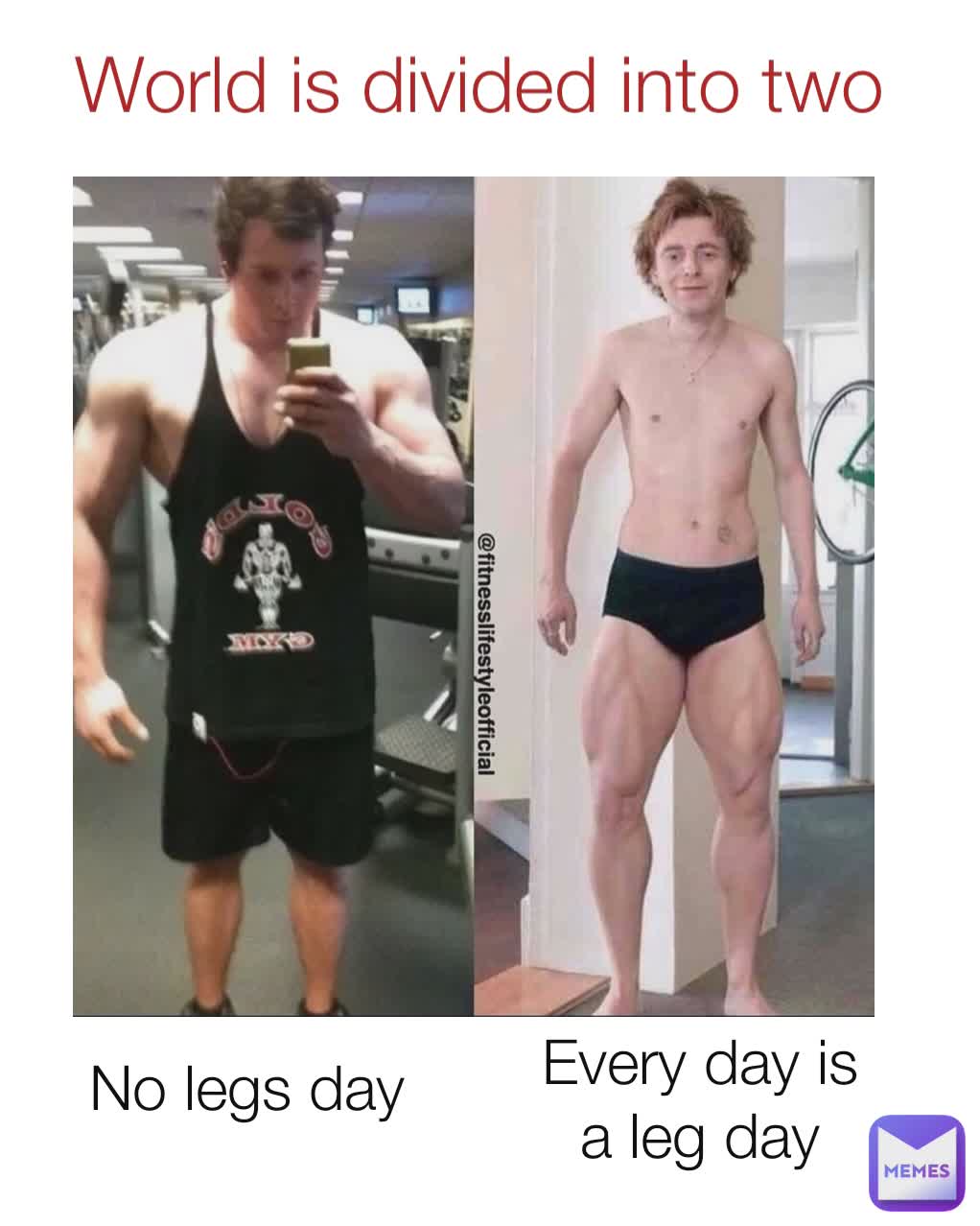 No Legs Day Every Day Is A Leg Day World Is Divided Into Two 