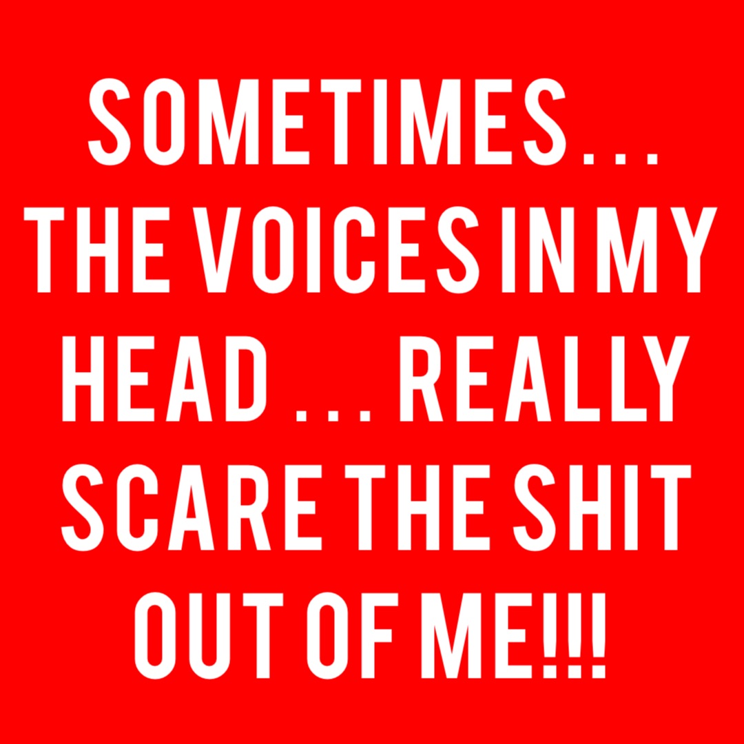 Sometimes… The voices in my head … Really scare the shit out of me!!!