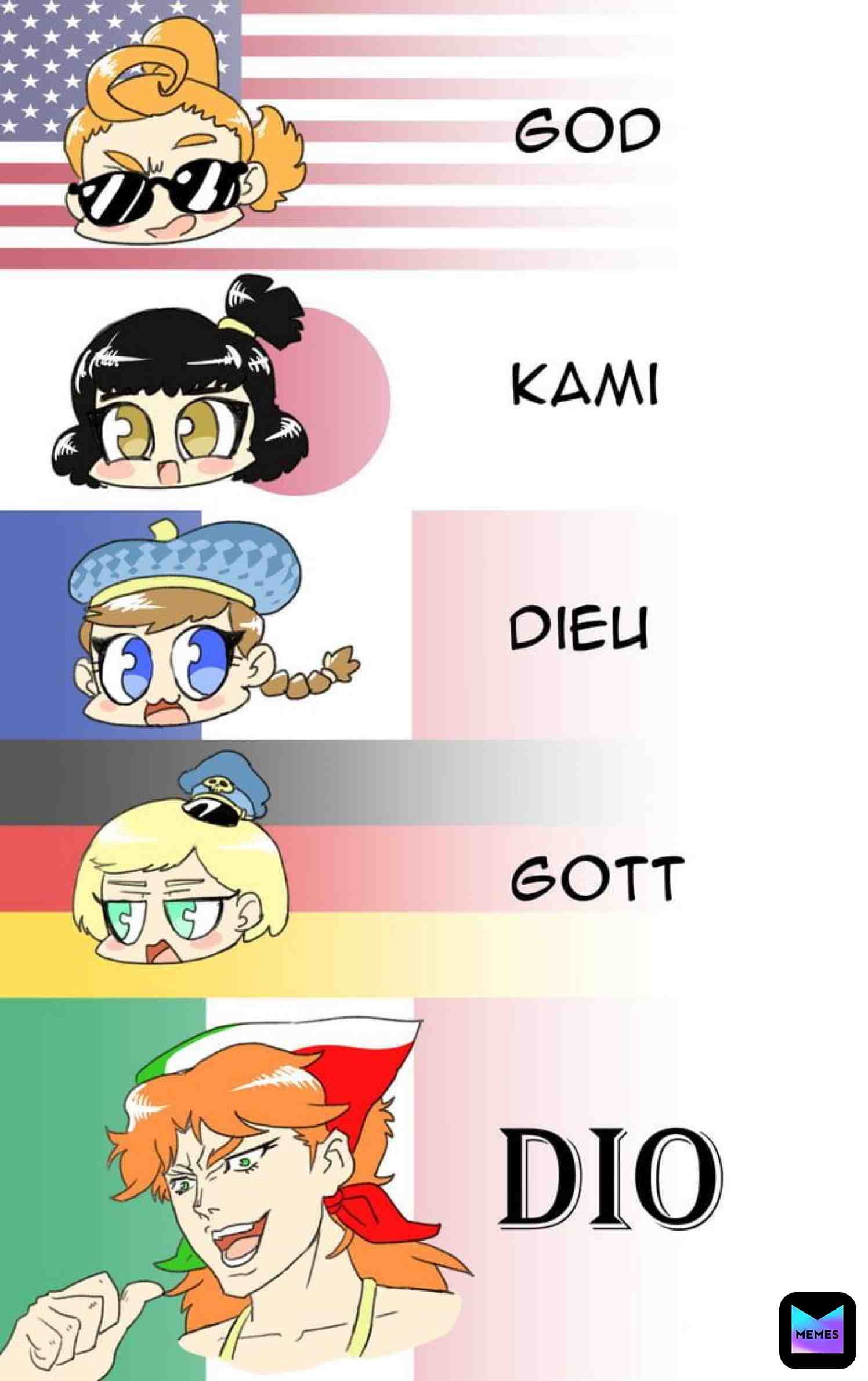 How do people in the country say “god”  #jojoreference #animememes #jojokes