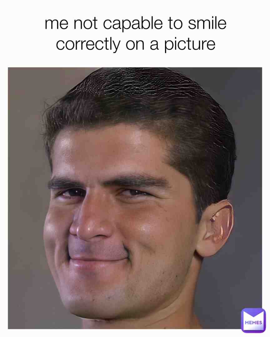 Moi pas capable de sourire correctement sur une photo
