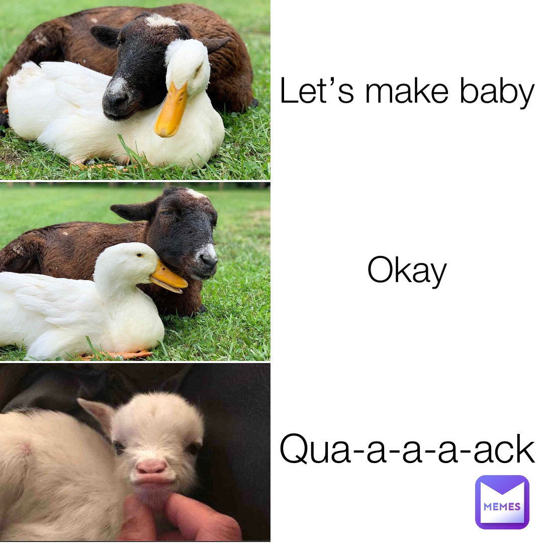 Let’s make baby Okay Qua-a-a-a-ack
