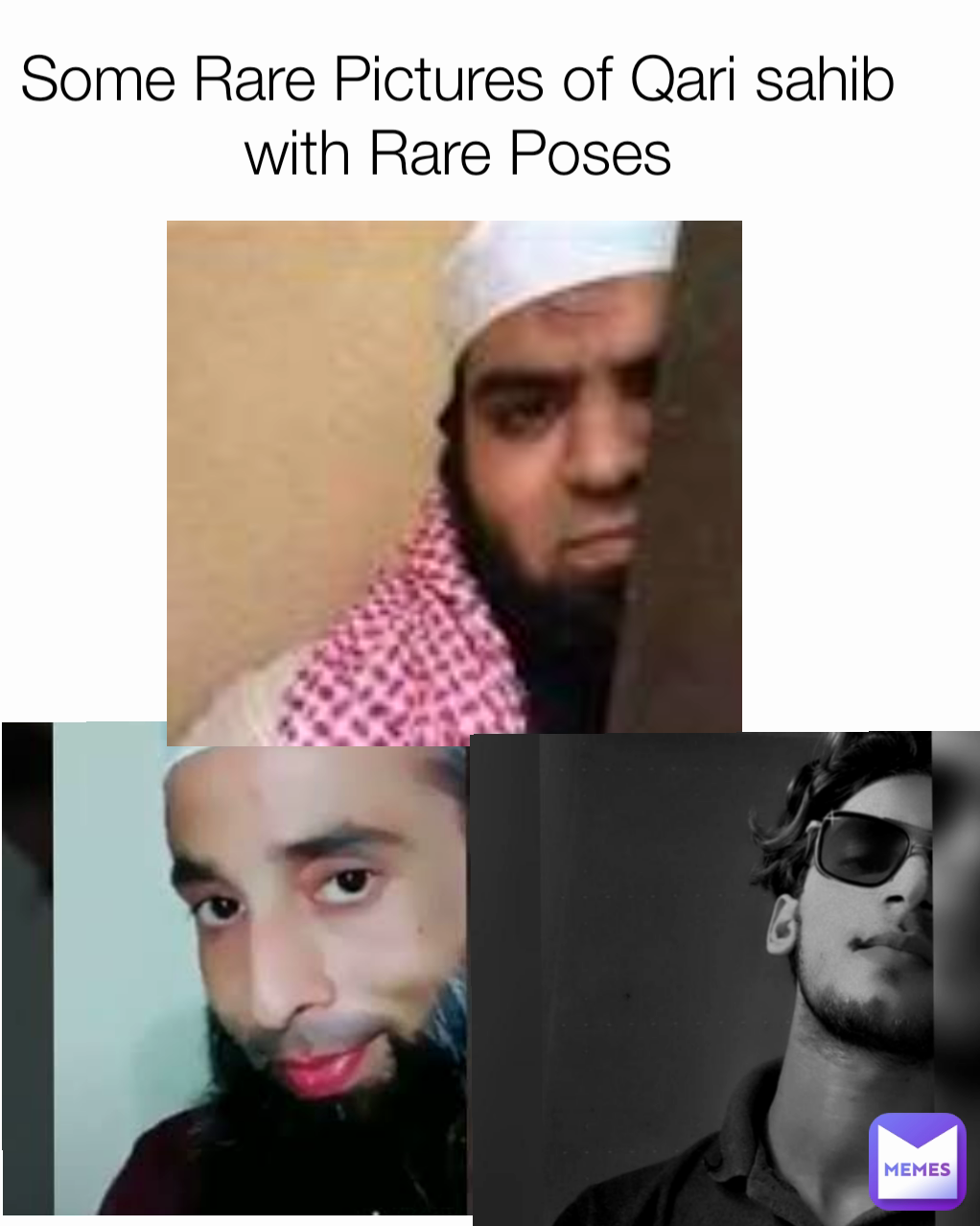 Some Rare Pictures of Qari sahib with Rare Poses