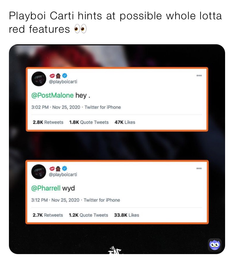 Playboi Carti hints at possible whole lotta red features 👀
