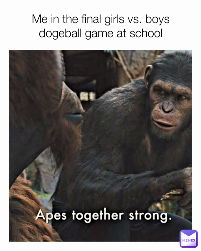 Me in the final girls vs. boys dogeball game at school