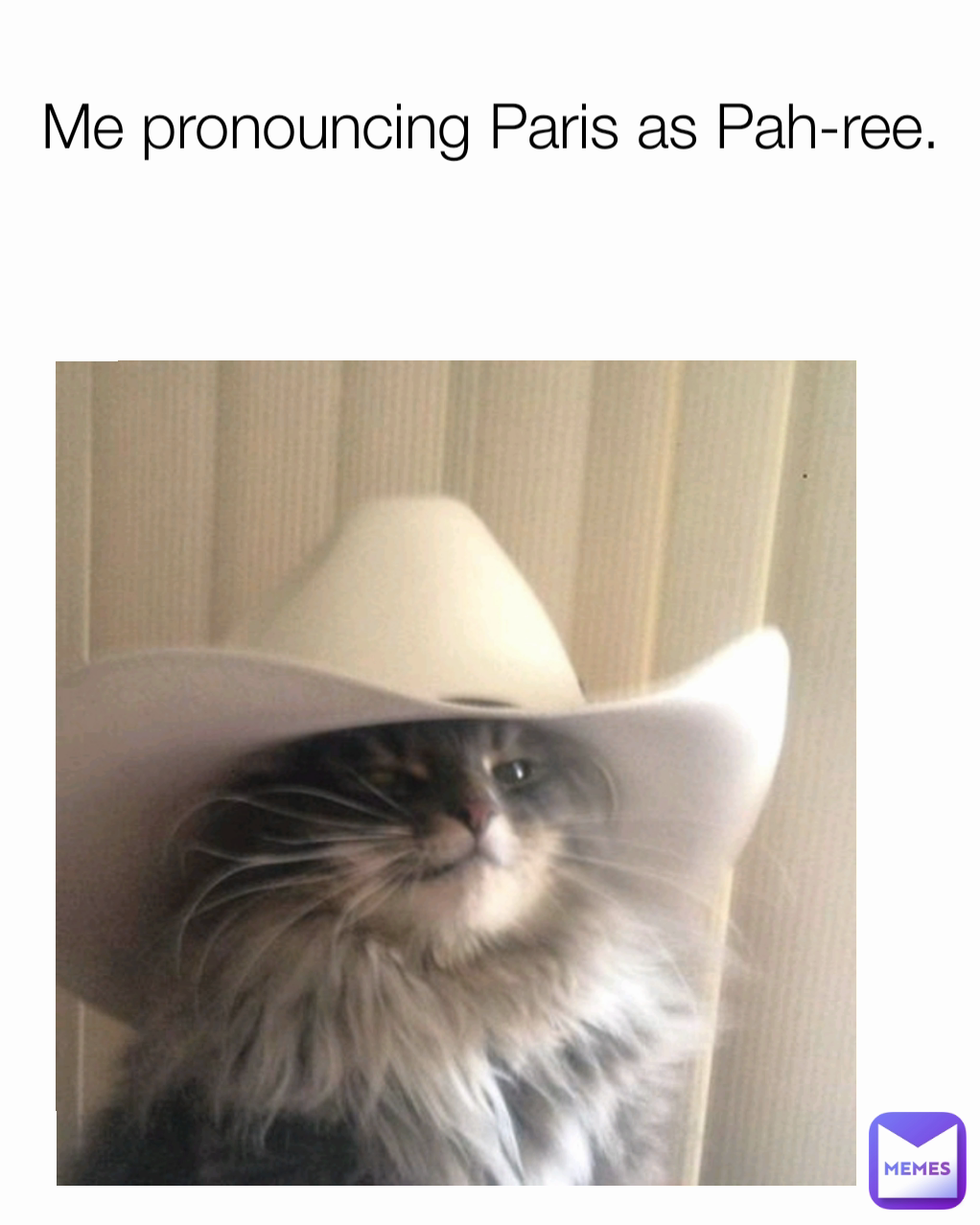 Me pronouncing Paris as Pah-ree.