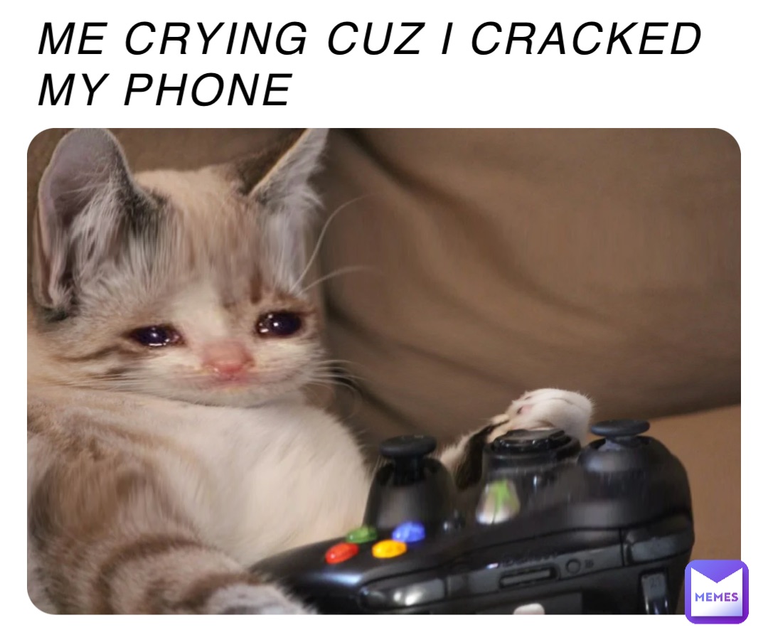 Me crying cuz I cracked my phone