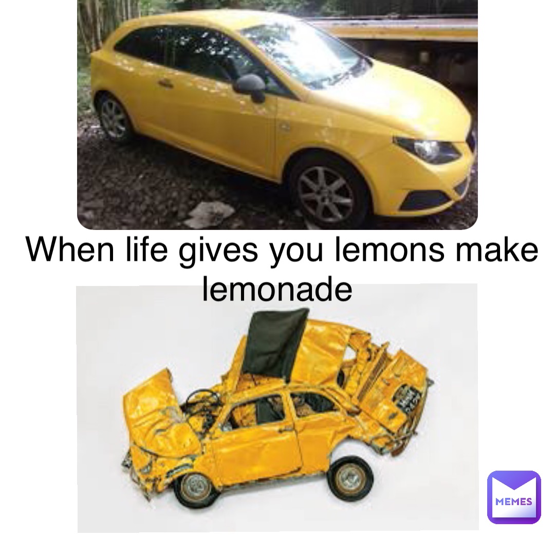 When life gives you lemons make lemonade