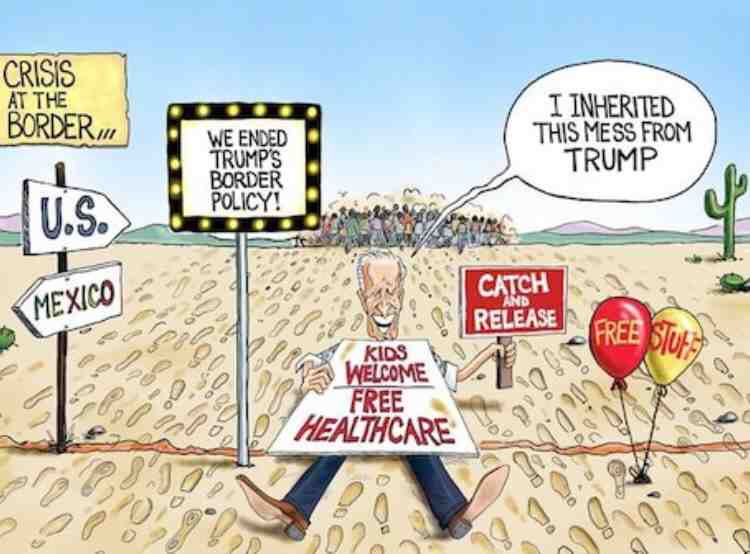 It’s all Biden’s fault and they are blaming it on Trump, if it was Trumps fault how come there wasn’t a crisis while he was president? #politicalmemes