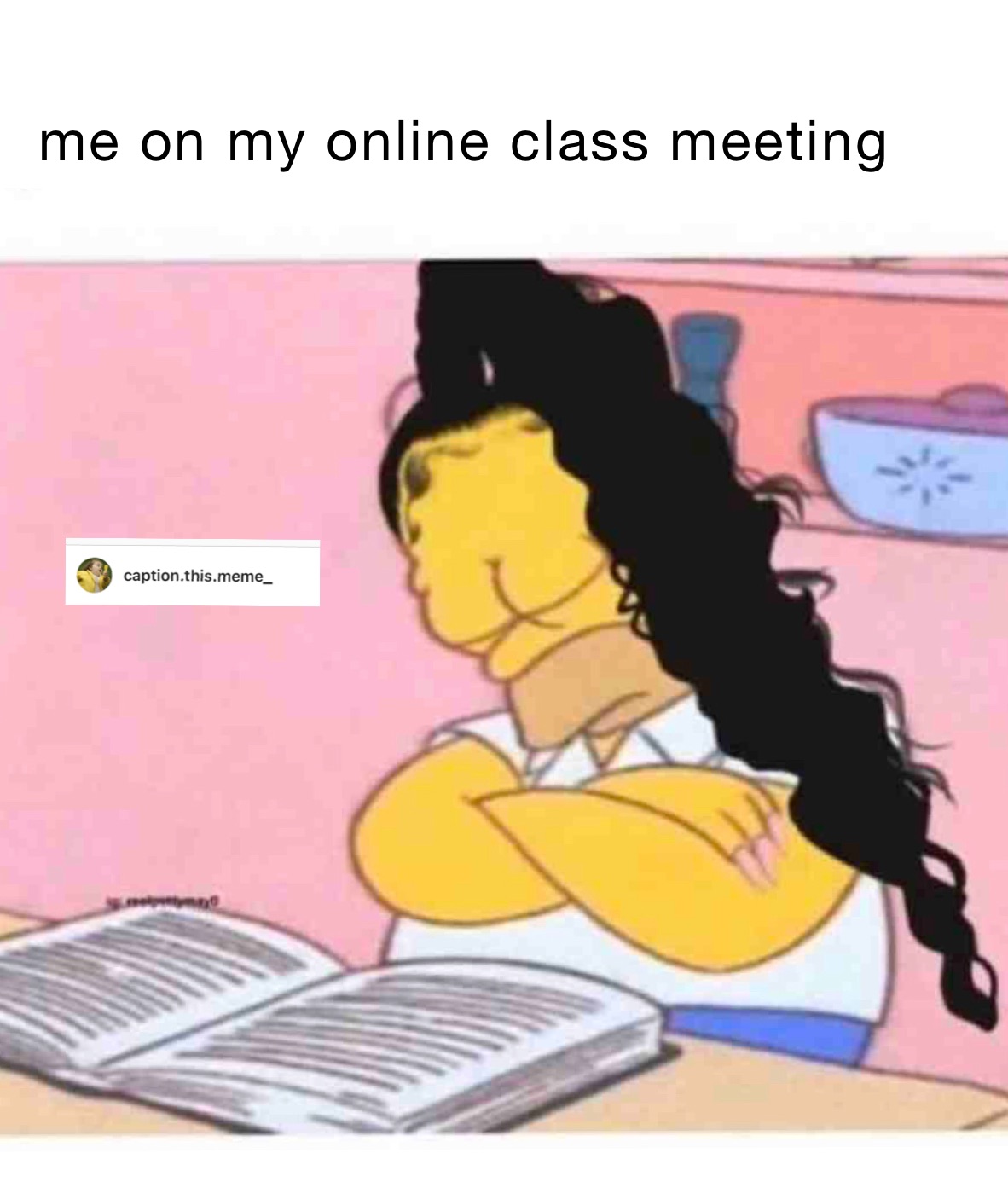 
me on my online class meeting 