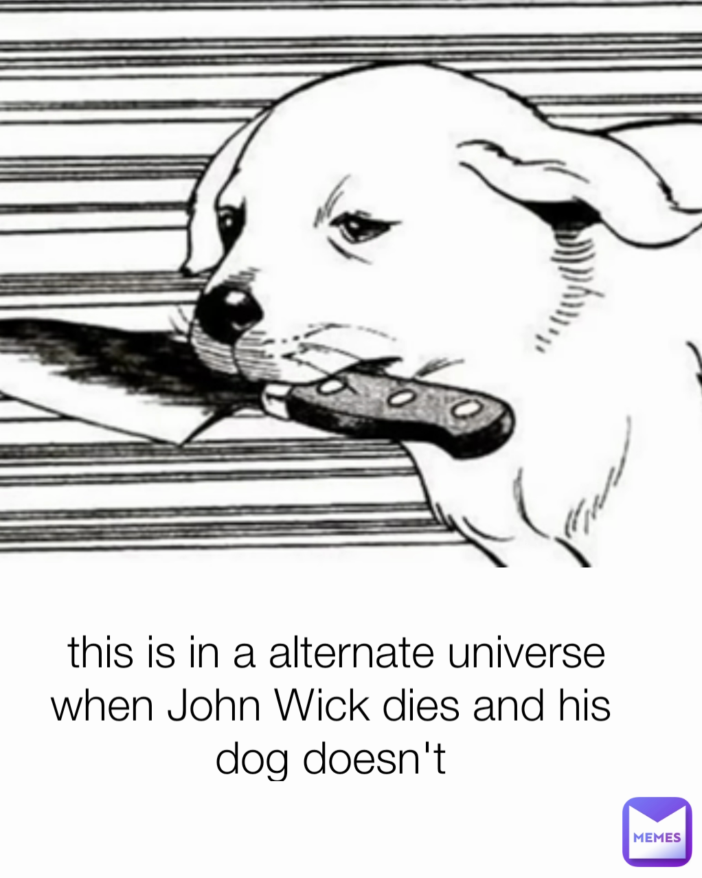  this is in a alternate universe when John Wick dies and his dog doesn't