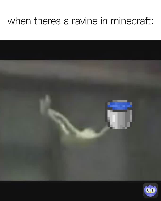 when theres a ravine in minecraft: