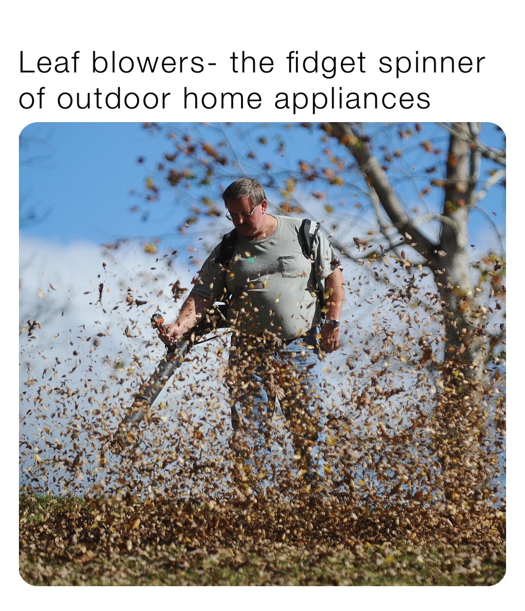 Leaf blowers- the fidget spinner of outdoor home appliances