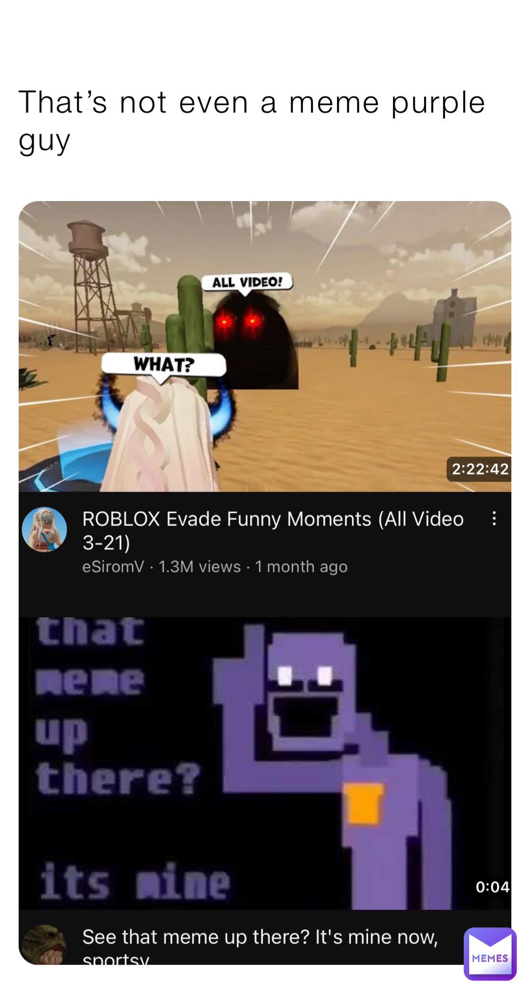 That’s not even a meme purple guy