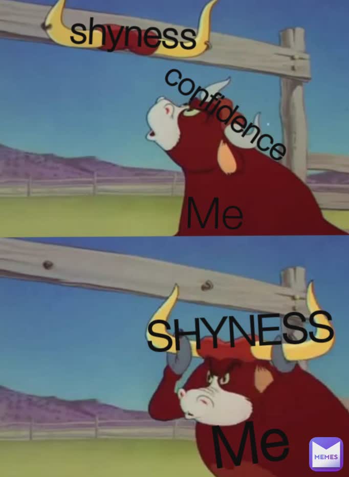 Confidence  Me Me confidence  shyness  Me SHYNESS 