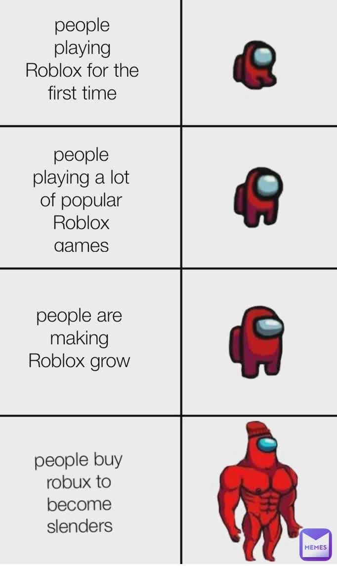 people playing a lot of popular Roblox games people are making Roblox grow people playing Roblox for the first time people buy robux to become slenders