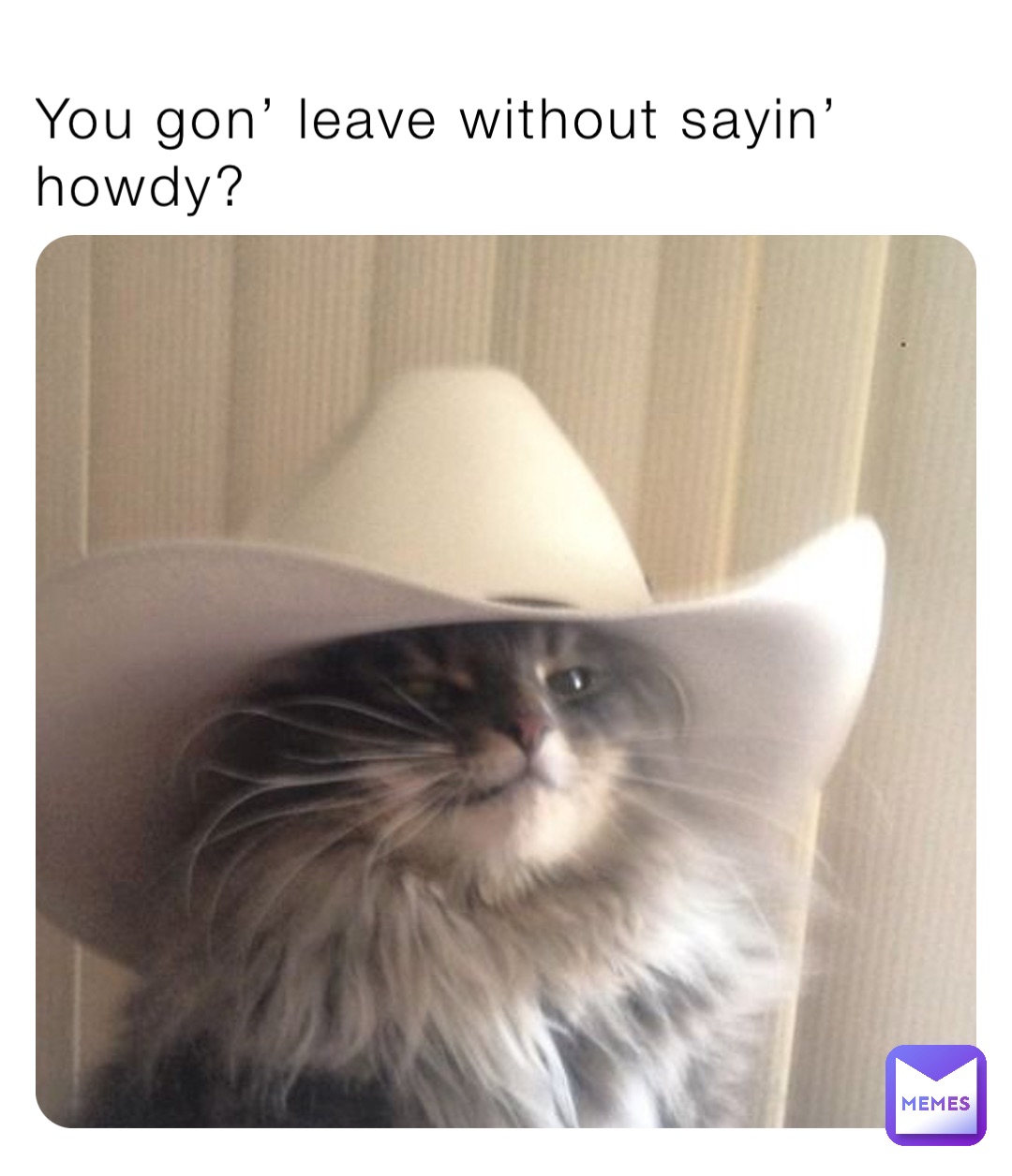 You gon’ leave without sayin’ howdy?