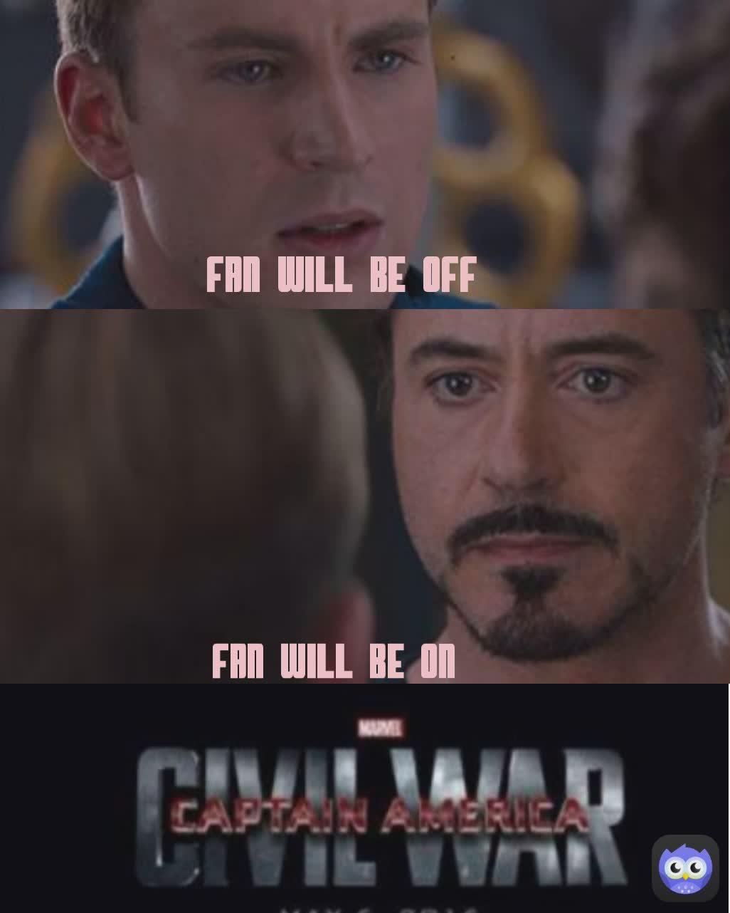Fan will be on  Fan will be off  Fan will be on