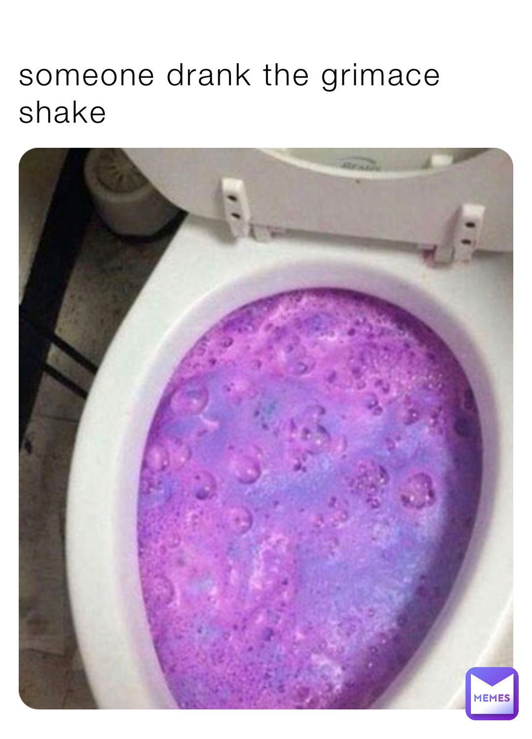 someone drank the grimace shake