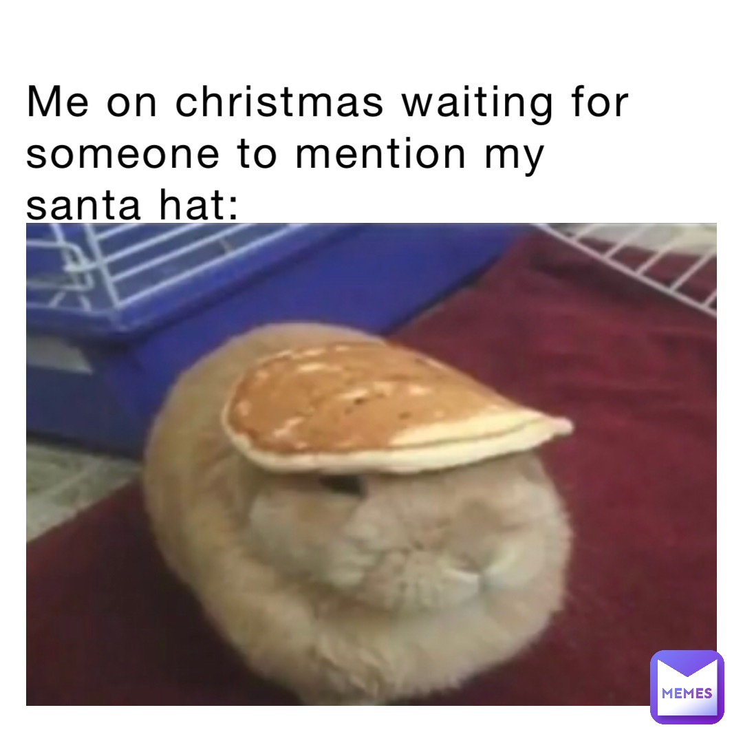 Me on Christmas waiting for someone to mention my Santa hat: