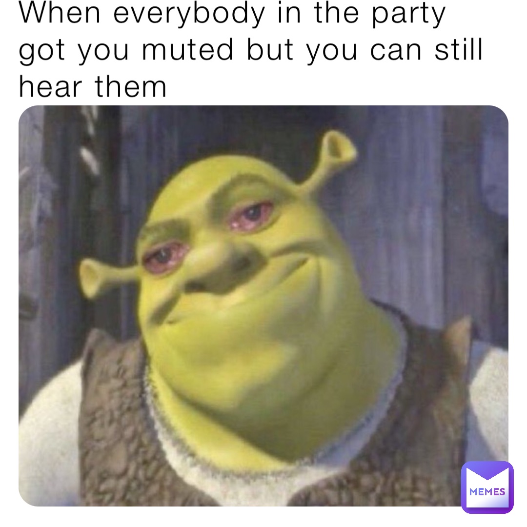 When everybody in the party got you muted but you can still hear them