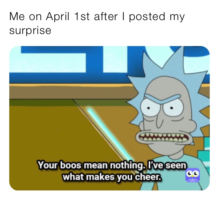 Me on April 1st after I posted my surprise 