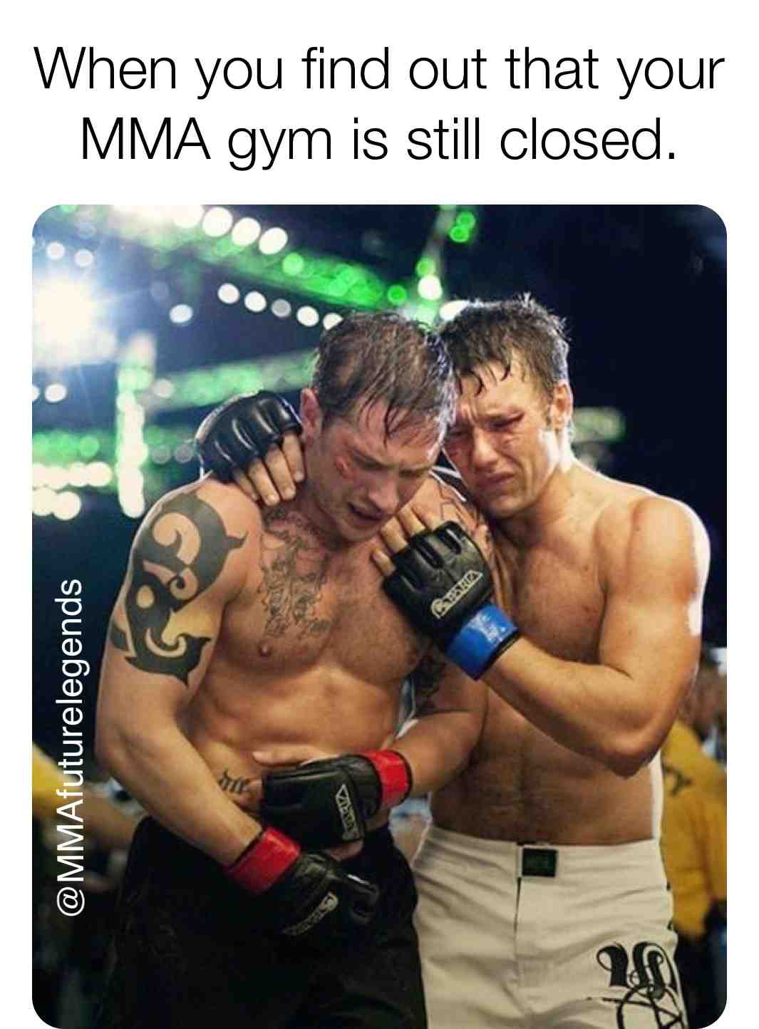 Fuck the coronavirus!
#FOLLOW @MMAfuturelegends For shout outs
#MMAfuturelegends #mma #ufc #Onefightnight #Warrior #Bellator #onefcmma #TitanFC #fighting # #kickboxing #boxing #Jujitsu #Wrestling #MuayThai #fight #Athlete #Newtalent #bigshow #Compete #1on1 #Cagefighting #trainhard #gladiators